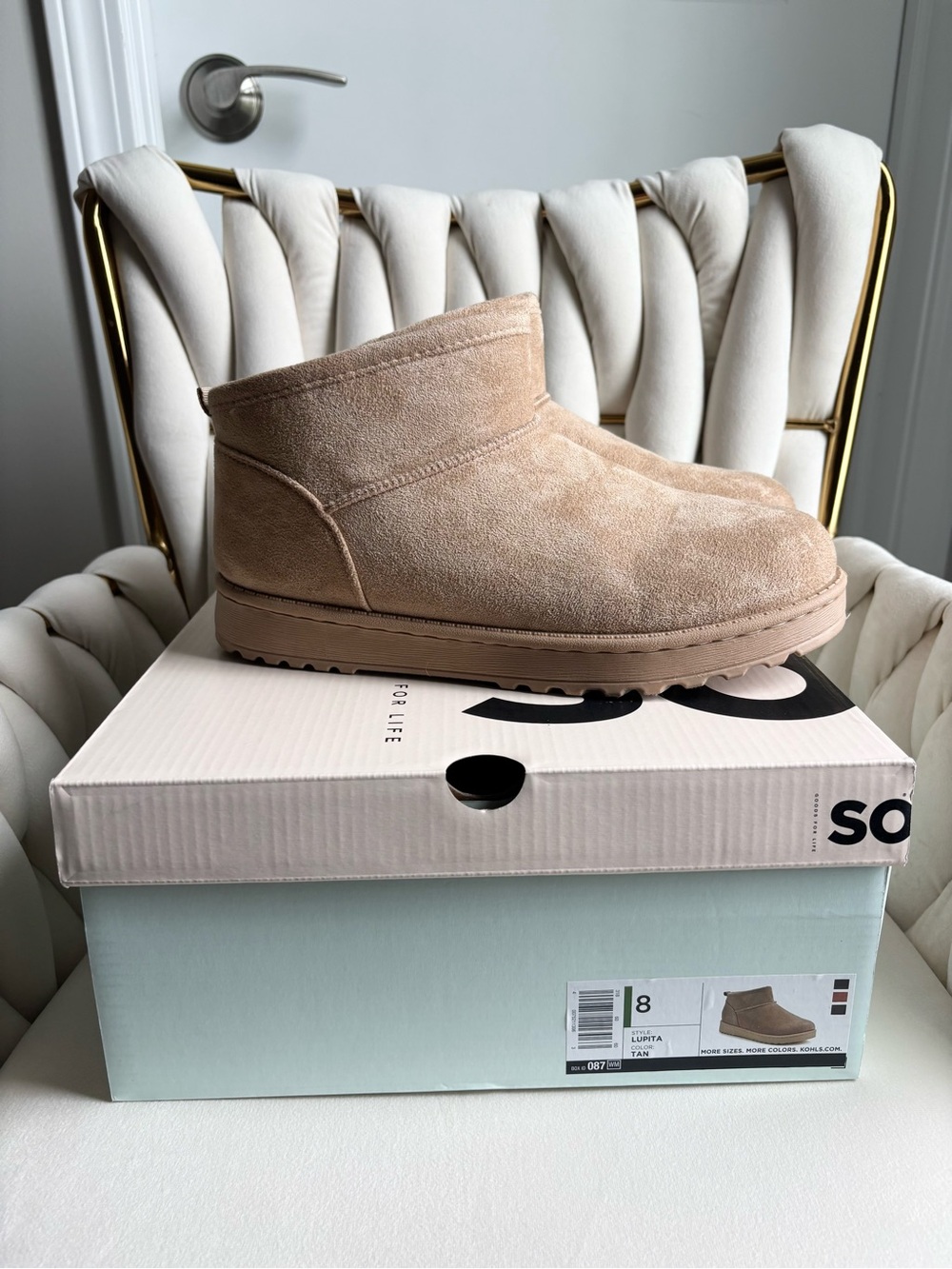 SO Lupita Mini Boots in Tan